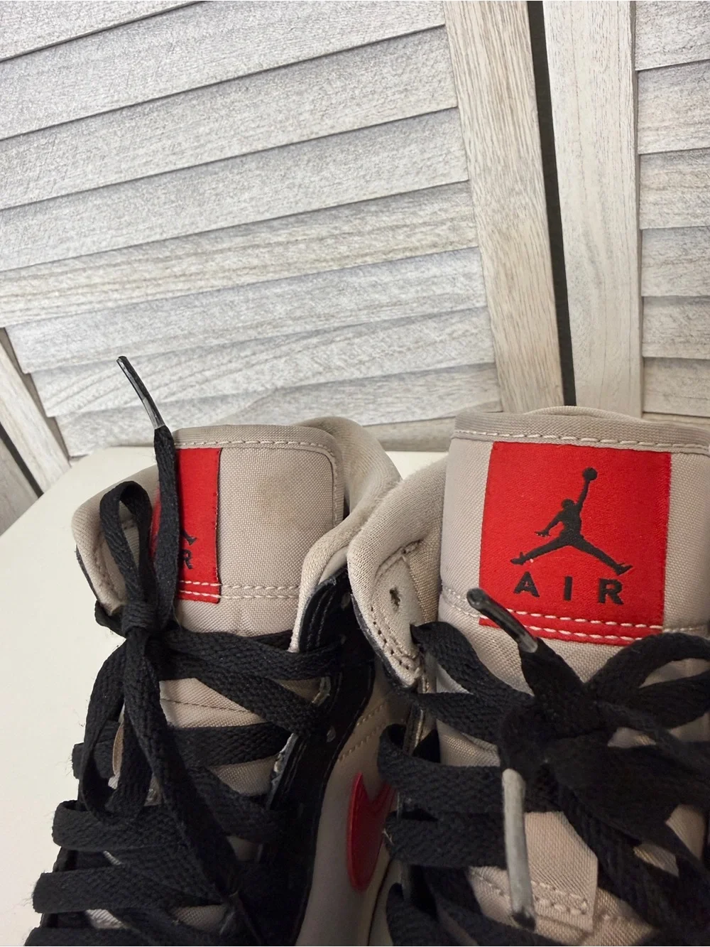 Nike Air Jordan 1 Mid Black Gym Red College Grey Women’s Size 7